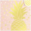 torebka prezentowa zloty ananas rozowa partypal 32 x 26 cm