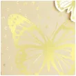 torebka prezentowa zloty motyl naturalny partypal 23 x 18 cm
