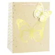 torebka prezentowa zloty motyl naturalny partypal 42 x 32 cm