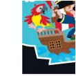torebki foliowe wyspa piratow amscan 23x16 cm 8 szt