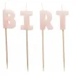 urodzinowe swieczki na tort napis happy birthday rozowe pastelowe 13 szt