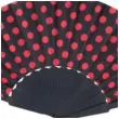 wachlarz kropki czarno czerwony materialowy funnyfashion