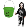 wiaderko na cukierki dynia halloween zielony guirca 30 cm