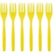 widelce plastikowe soczyste kolory zolty arpex 6 szt