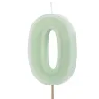 wieczka na tort cyfra 0 zielony partydeco 10 cm