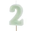 wieczka na tort cyfra 2 zielony partydeco 10 cm