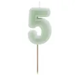 wieczka na tort cyfra 5 zielony partydeco 10 cm