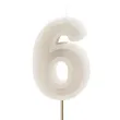 wieczka na tort cyfra 6 be owy partydeco 10 cm