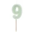 wieczka na tort cyfra 9 zielony partydeco 10 cm