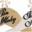wieszaki slubne pan mlody i panna mloda czarny czarny drewno 2 szt