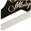 wieszaki slubne pan mlody i panna mloda drewno bialy czarny 2 szt