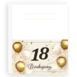 wizytowki na stol 18 urodziny kremowe 5x8 cm 10 szt