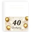 wizytowki na stol 40 urodziny kremowe 5x8 cm 10 szt
