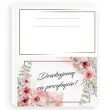 wizytowki na stol dziekujemy za przybycie roze 5x8 cm 10 szt