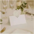 wizytowki na stol serce bialy partydeco 10 szt