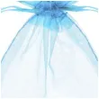 woreczki z organzy sciagane proste blekitne partydeco 10 cm 10 szt