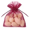 woreczki z organzy sciagane proste bordowe partydeco 10 cm 20 szt