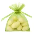 woreczki z organzy sciagane proste zielone jabluszko partydeco 10 cm 20 szt