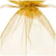 woreczki z organzy sciagane proste zlote partydeco 10 cm 10 szt