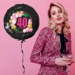 xx balon czarny 40 urodziny roz baloniki
