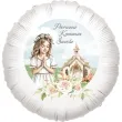 xx balon fol komunia dziewczynka i kosciol