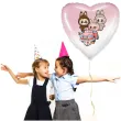 xx balon fol labubu serce rozowe