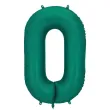 xx balon foliowy cyfra 0 86cm butelkowa zielen