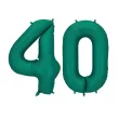 xx balon foliowy cyfra 0 86cm butelkowa zielen