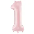 xx balon foliowy cyfra 1 86cm jasny rozowy
