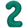 xx balon foliowy cyfra 2 86cm butelkowa zielen