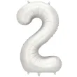 xx balon foliowy cyfra 2 86cm srebrny