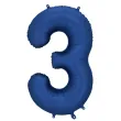 xx balon foliowy cyfra 3 86cm granat