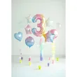 xx balon foliowy cyfra 3 86cm pastelowy teczowy