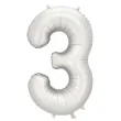 xx balon foliowy cyfra 3 86cm srebrny
