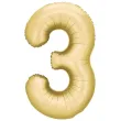 xx balon foliowy cyfra 3 86cm zloty