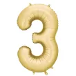 xx balon foliowy cyfra 3 86cm zloty