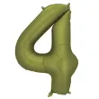 xx balon foliowy cyfra 4 86cm oliwkowy