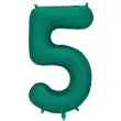 xx balon foliowy cyfra 5 86cm butelkowa zielen
