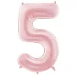xx balon foliowy cyfra 5 86cm jasny rozowy