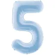 xx balon foliowy cyfra 5 86cm mglisty niebieski