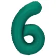 xx balon foliowy cyfra 6 86cm butelkowa zielen