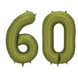 xx balon foliowy cyfra 6 86cm oliwkowy