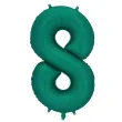 xx balon foliowy cyfra 8 86cm butelkowa zielen