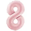 xx balon foliowy cyfra 8 86cm jasny rozowy