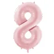 xx balon foliowy cyfra 8 86cm jasny rozowy