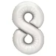 xx balon foliowy cyfra 8 86cm srebrny
