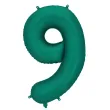 xx balon foliowy cyfra 9 86cm butelkowa zielen