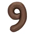 xx balon foliowy cyfra 9 86cm mocca
