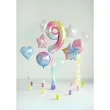 xx balon foliowy cyfra 9 86cm pastelowy teczowy