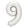 xx balon foliowy cyfra 9 86cm srebrny